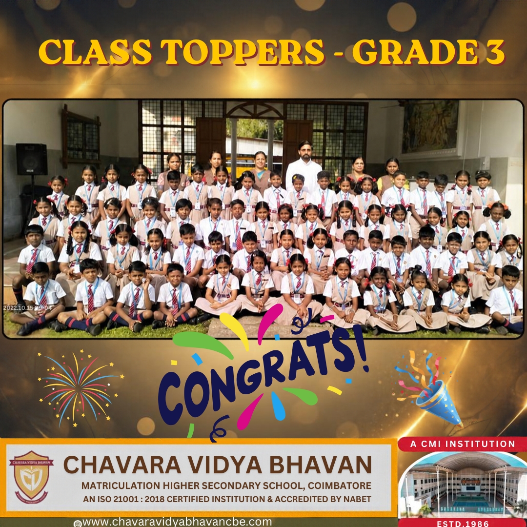 CLASS TOPPERS – GRADE 3