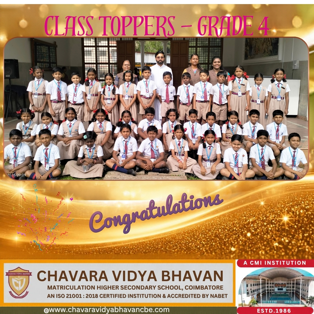 CLASS TOPPERS – GRADE 4