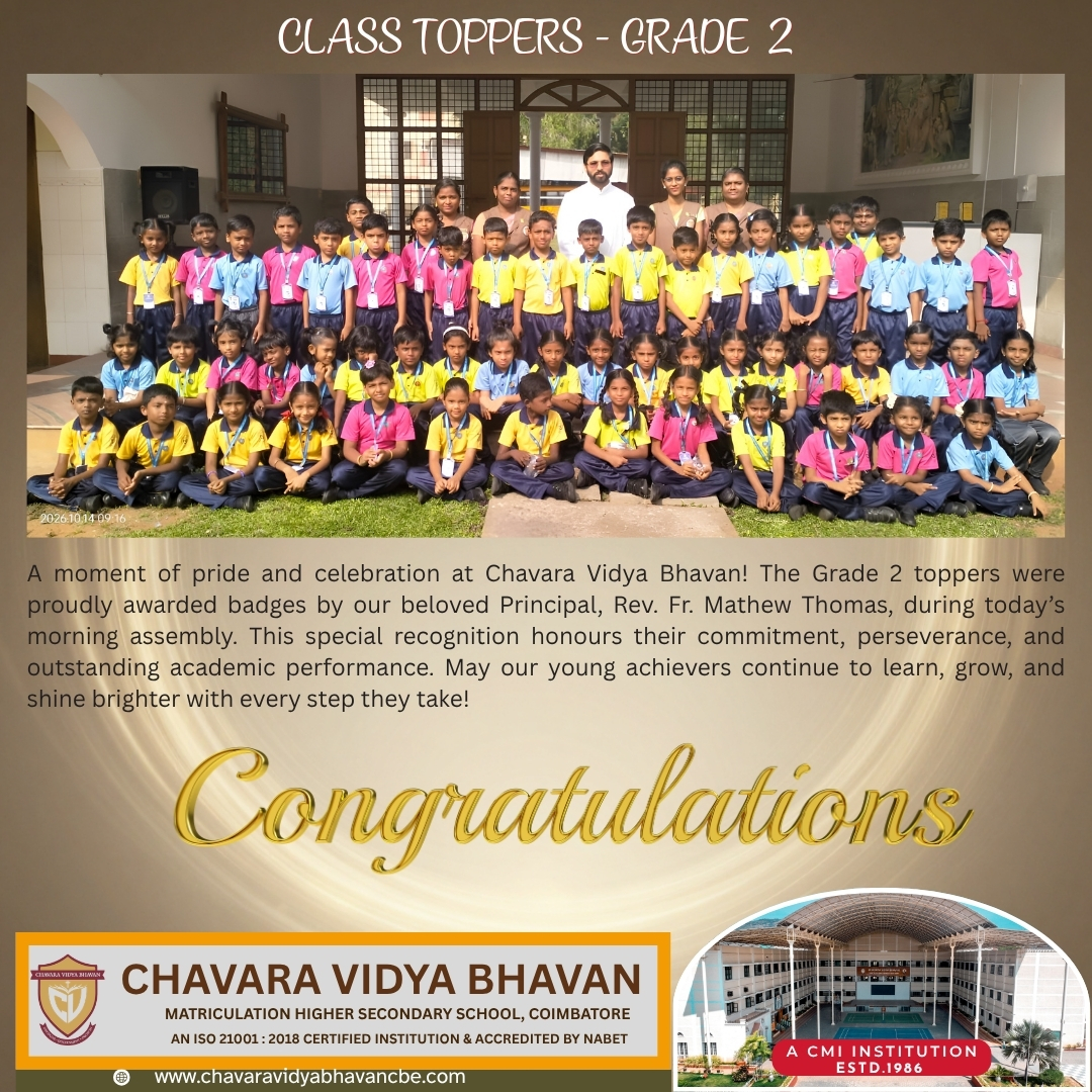 CLASS TOPPERS – GRADE 2